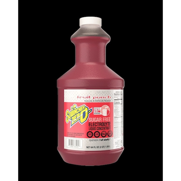 Sqwincher Sugar Free Sports Drink Mix Liquid Concentrate 64 oz., Fruit Punch 159050102 - main