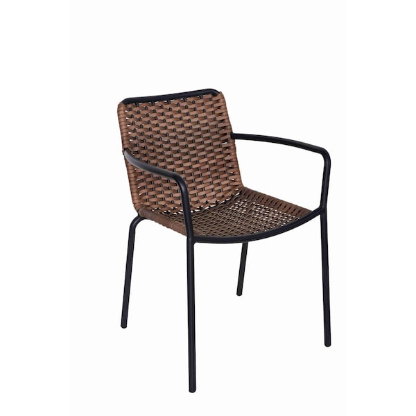 Bfm Seating Captiva Stacking Armchair - Sahara Brown/Black Frame PH401CBR-BL - main