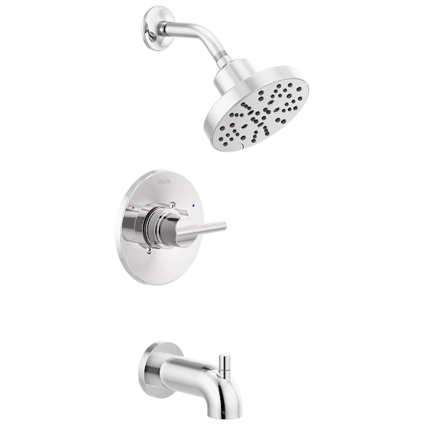 Delta Nicoli Monitor 14 Series H2Okinetic Tub And Shower In Chrome 144749 - main
