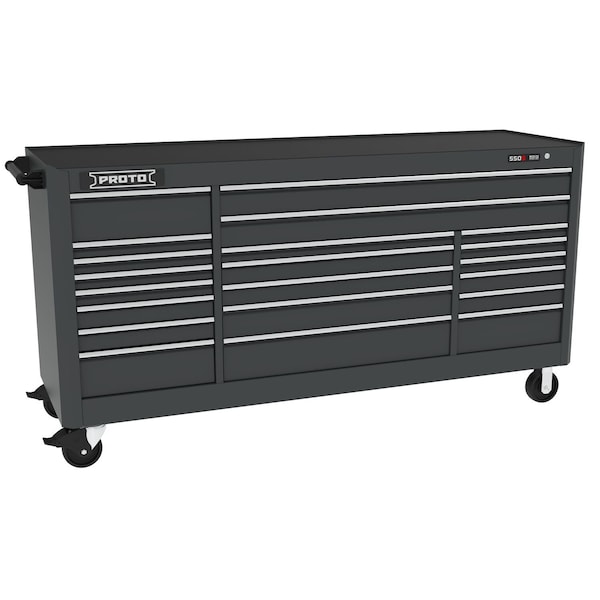 Proto 550 Series Rolling Tool Cabinet, 21 Drawer, Dual Black, 88 in W x 27 in D x 46 in H J558846B-21DB - main
