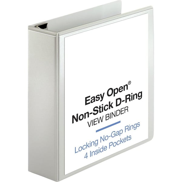 Business Source Ring Binder, White, Clear Sleeve BSN26961 - main