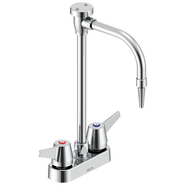 Delta Commercial W67 Series Mixing Faucet Two Handle 4 In Deck-Mount Laboratory Mixing Faucet In Chrome W6720-10-C - main