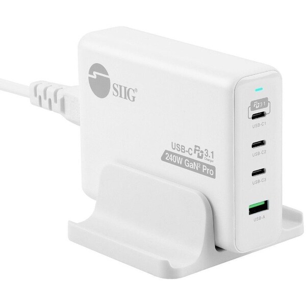 Siig 240W GaN PD 3.1 Charger - 3C1A AC-PW1X11-S1 - main