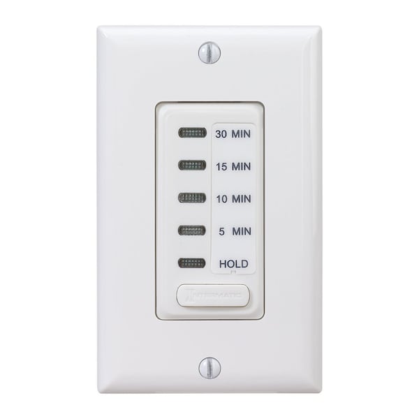 Intermatic Electronic Countdown Timer, 120 VAC, 60 Hz, Preset Times 5, 10, 15, 30 Minute, With Hold, White EI200W - main