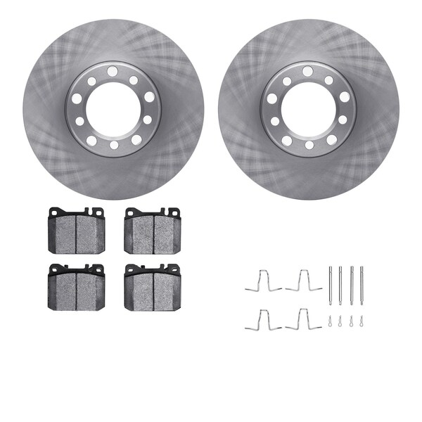 Dynamic Friction Co DFC Rotors with EURO 5000 Ceramic Brake Pads includes Hardware 6612-63074 - main