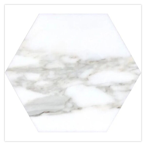 Apollo Tile 10x10 Honed White Calacatta Gold Honed Marble Hexagon Wall and Floor Tile 2.95 sq ft/case, 5PK APLTSC88G24HA - main