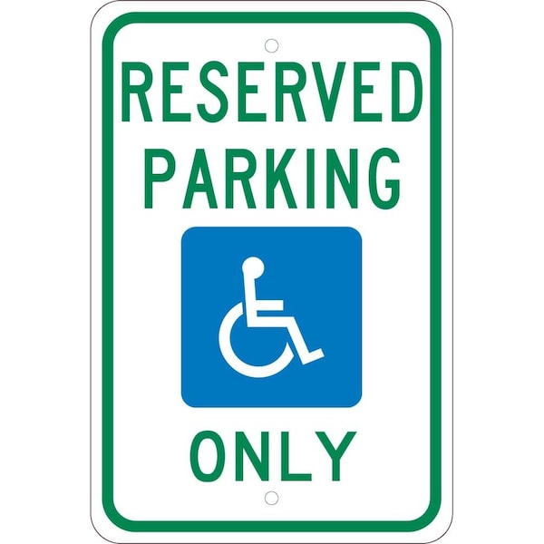 Nmc State Reserved Parking Handicapped Only Michigan Sign, TMS318J TMS318J - main