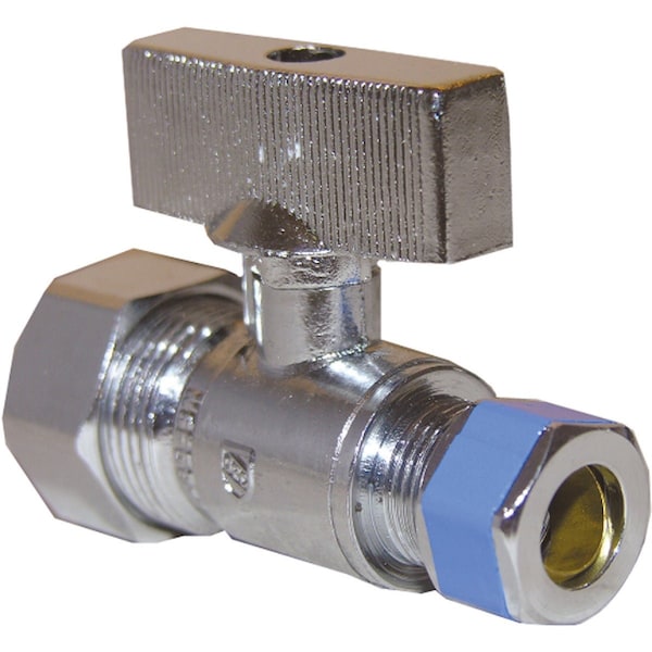 Westlake Pipe & Fittings 5/8'' Copper C Inletx3/8'' C Outlet Brass Straight Stop Valve 6/1/9281 - main