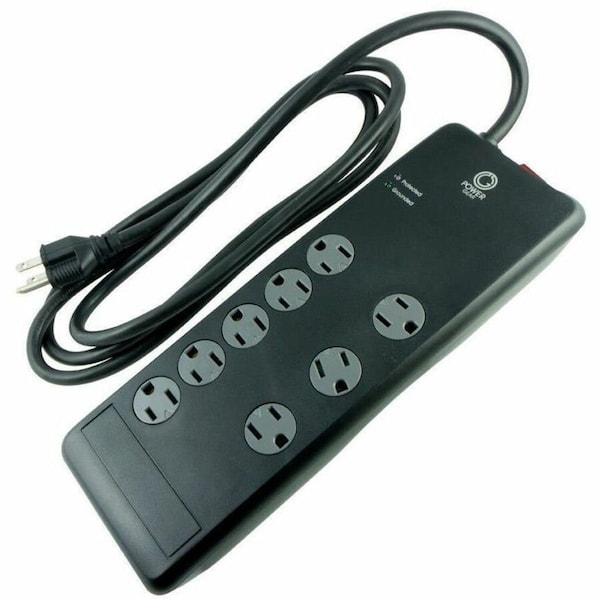 Jasco Outlet Strip, Surge, 7 ft., Black 12996 - main
