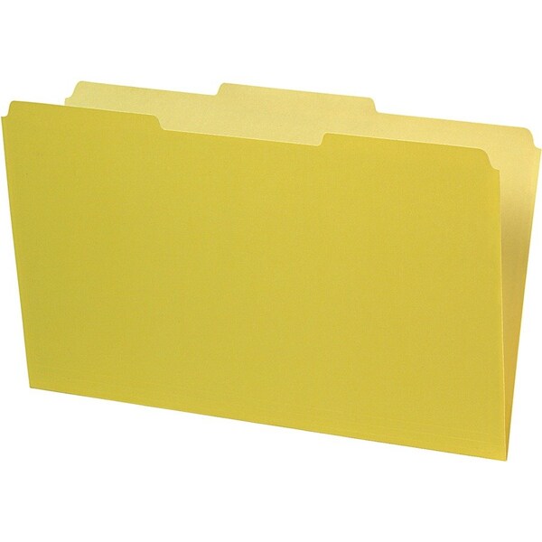 Tops Business Forms Pendaflex, INTERIOR FILE FOLDERS, 1/3-CUT TABS, LEGAL SIZE, YELLOW, 100PK 435013YEL - main