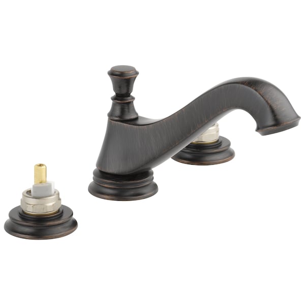 Delta Cassidy Two Handle Widespread Bathroom Faucet - Low Arc Spout - Less Handles 3595LF-RBMPU-LHP - main