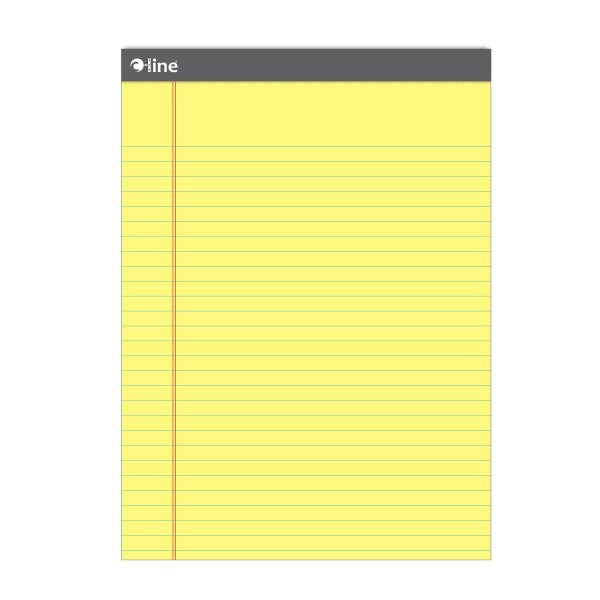 C-Line Products Legal Pad, Wide Ruled, Yellow, 50-sheets 25106 - main
