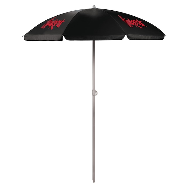 Picnic Time Family Of Brands NCAA Nebraska Cornhuskers Outdoor Canopy Sunshade Beach Umbrella 5.5' - Small Patio Umbrella 822-00-179-404-0 - main