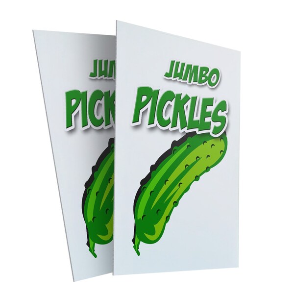 Signmission Jumbo Pickles, Plastic Signs Only 24 Inch x 36 Inch, Corrugated Plastic, 2PK CSB-2436-2PACK-Jumbo Pickles - main