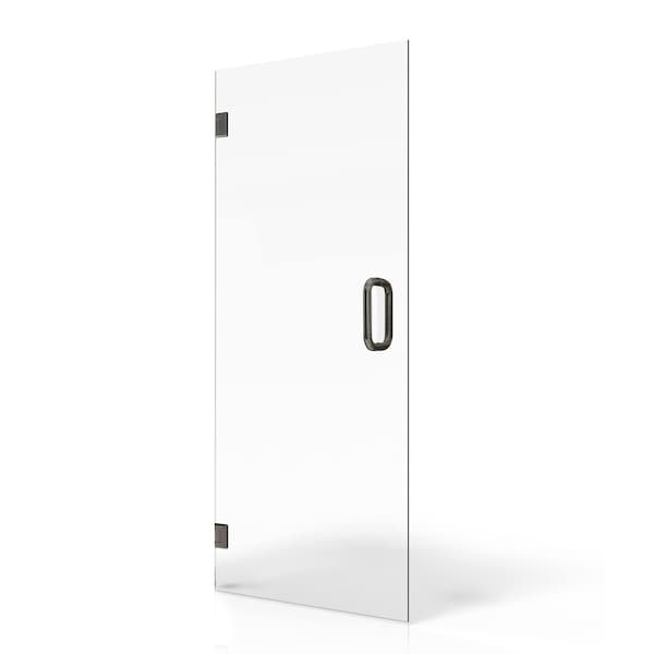 Fab Glass And Mirror Single Swing Glass Shower Door Ravello Series 30in x72in with Brushed Nickel Finish - 3/8in Tempere SHRO30X72BN - main
