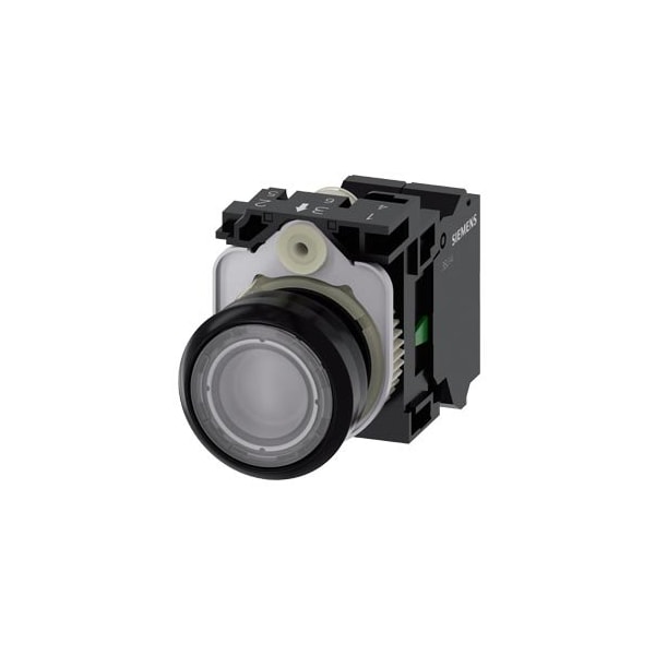 Siemens Illuminated pushbutton, 22 mm, round, plastic, clear, pushbutton 3SU1103-0AB70-3BA0-ZY19 - main