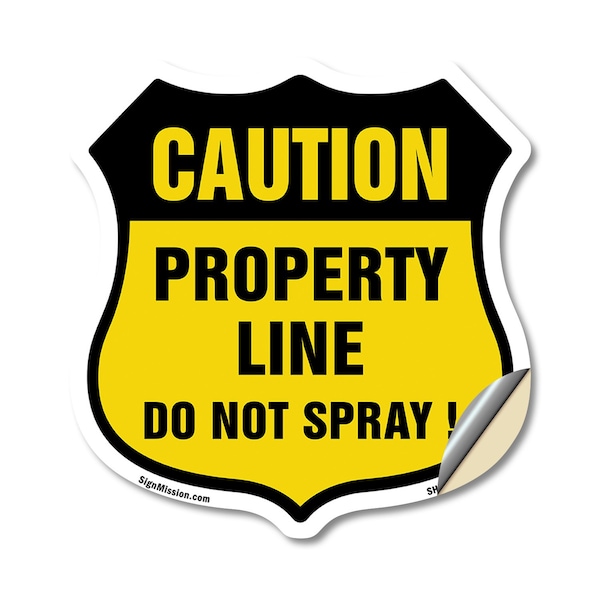 Signmission No Spray Shield Sign Caution Property Li, 12 Inch X 12 Inch, Vinyl Decal SHI-D-12-404 - main
