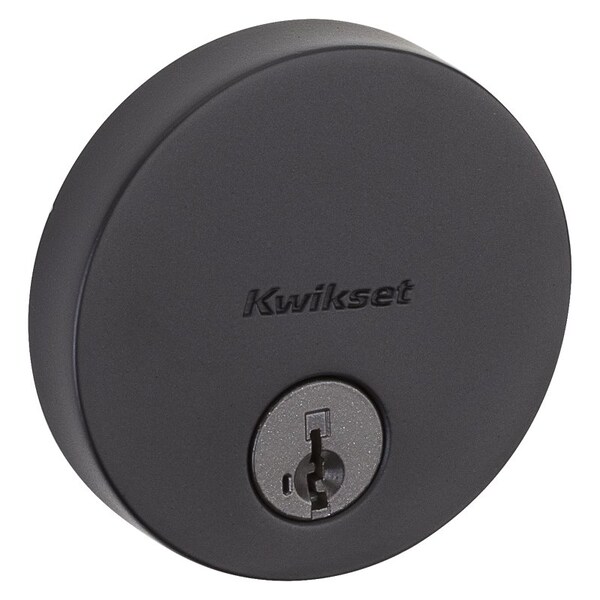 Kwikset Signature Series 258 RDT 514 SMT Deadbolt, 1 Grade, Keyed Key, Zinc, Iron Black, 238 258 RDT 514 SMT C - main