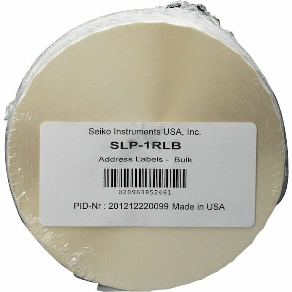 Seiko Instruments Seiko Bulk Mailing Labels, 1-1/8 x 3-1/2, White, 1000/Roll SLP1RLB - main