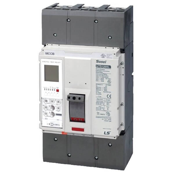 Ls Electric UTS1200NT Series 3 Pole MCCB. 1200A Frame. 1000A Trip Amperage. NG0 - Normal Type W/ Grou 02142255UL - main