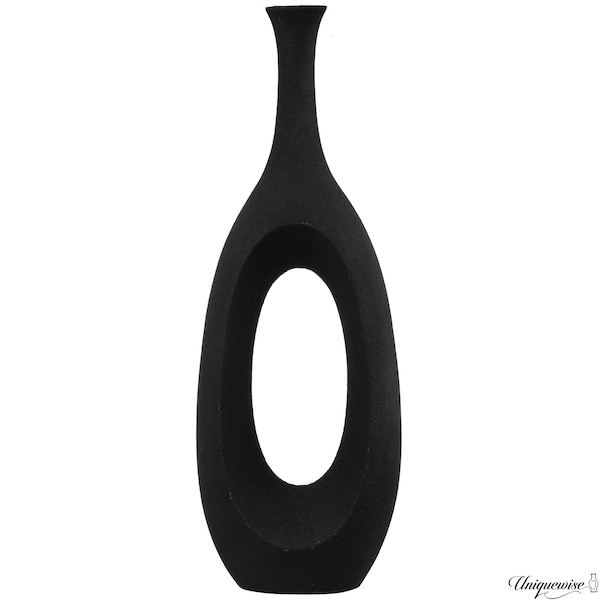 Uniquewise 44-Inch Frosted Black Fiberglass Tall Floor Vase - Decorative Vase for Modern Home Decor QI004676.L - main