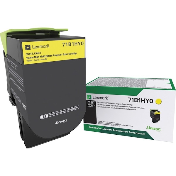 Lexmark High Yield Yellow Toner Cartridge 3.5K YLD 71B1HY0 - main