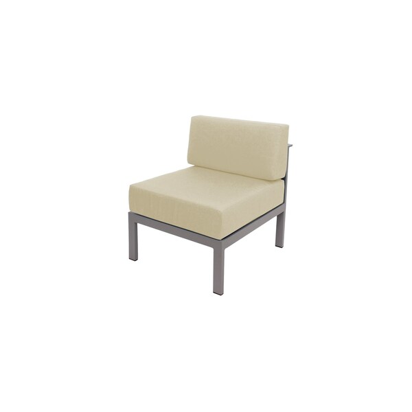 Bfm Seating Belmar Armless Middle Sofa Section with Sunbrella cushions, Soft Gray Frame PH6101SG-M-57012 - main