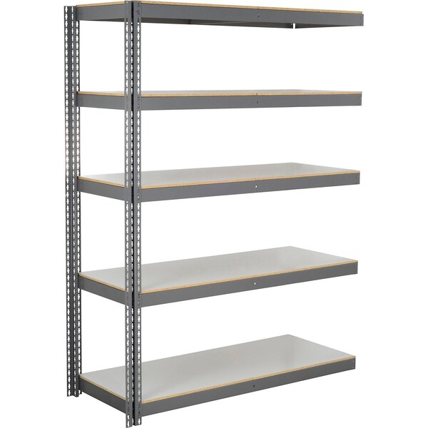 Global Industrial 5 Shelf, Heavy Duty Boltless Shelving Add On, 72"Wx30"Dx60"H, Laminate Deck B3164982 - main