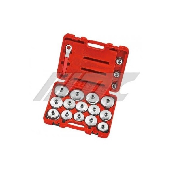 Jtc Auto Tools 18 Piece Oil Filter Wrench Set, 17 Sockets + 21Mm Offset Wrench, 1/2 inDrive Compatible 4572 - main