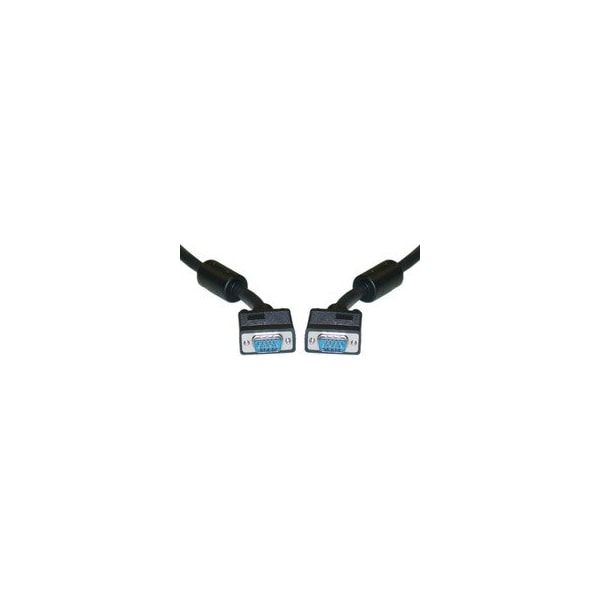 Cable Wholesale SVGA Cable with Ferrites, Black, HD15 Male, Coaxial Construction, Double Shielded, 15 foot 10H1-20115 - main