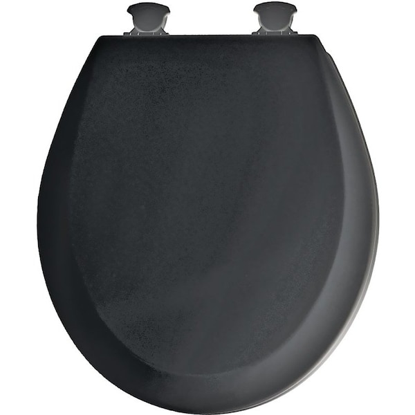 Mayfair Toilet Seat, Round, Molded Wood, Black, Twist Hinge 41EC 047/46EC - main