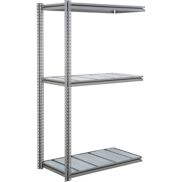 Global Industrial 3 Shelf, Heavy Duty Boltless Shelving Z Beam Add On, 48Wx24Dx96H, Steel Deck B3153035 - main