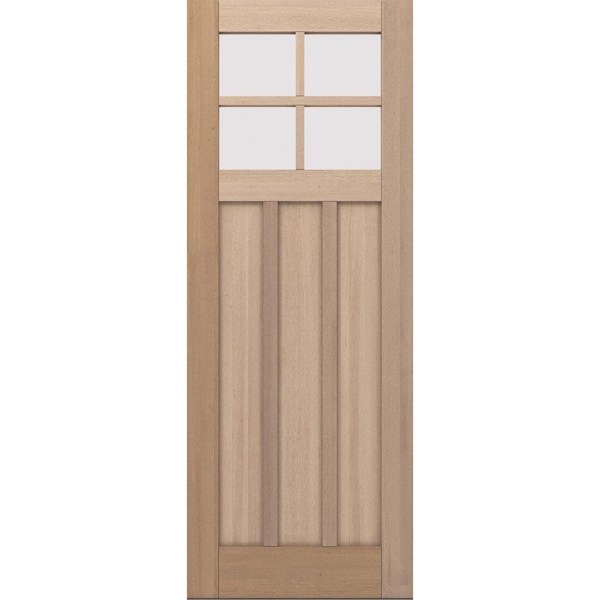 Doornmore CRF-P3G4, 37.75" x 98" ( 36" Door) Left Hand, Mahogany SDL 4 Lite Exterior Door CRF-P3G4-SW-3696_1_LI - main