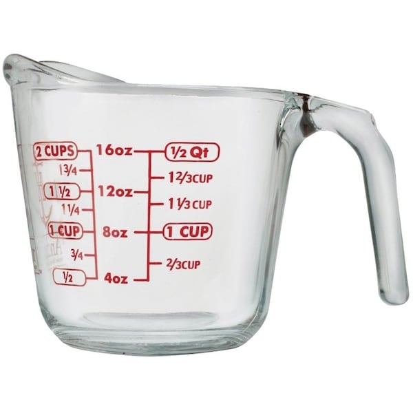 Anchor Hocking 551770L13 Measuring Cup, Glass, Clear 551770L20 - main