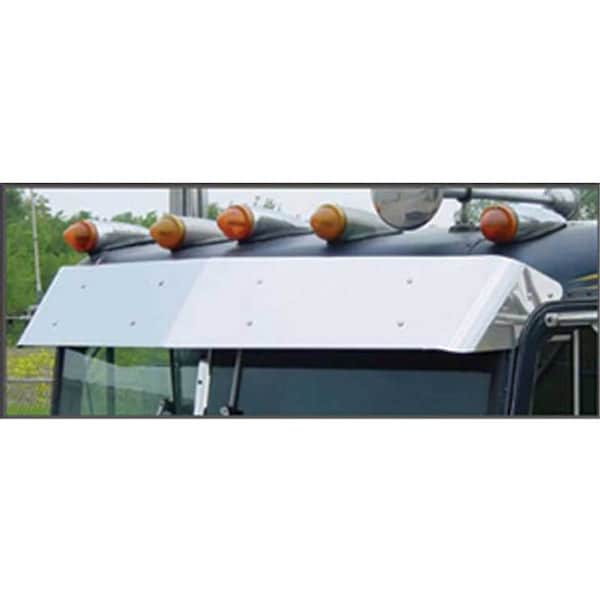 Ilc Replacement For Peterbilt 359 Year 1979 11In 2 Piece Stainless Steel Drop Visor WZ-EL81-X - main