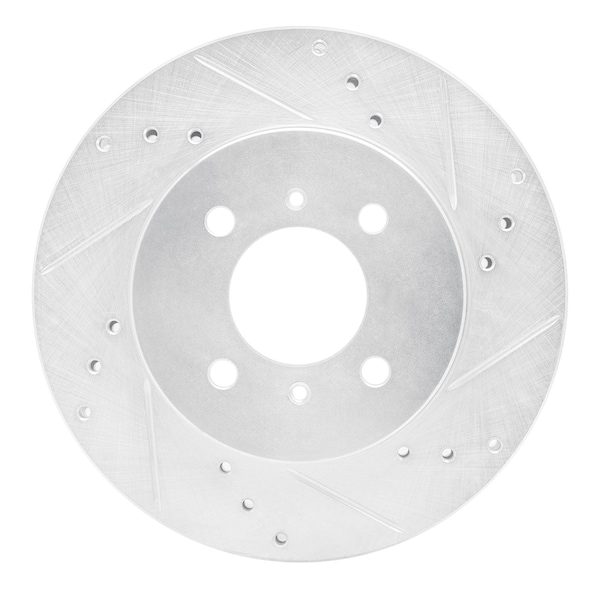 Dynamic Friction Co DFC Brake Rotor - Drilled and Slotted - Silver 631-72033R - main