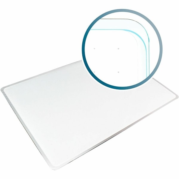 Floortex Board and wall fixing, 23 in, Tempered Glass Frame, White FCVGM1723WG - main