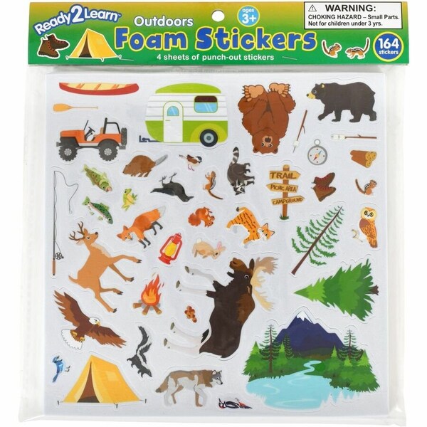 Ready 2 Learn Foam Stickers, Outdoors, 164-Piece Set, 3PK CE10124 - main