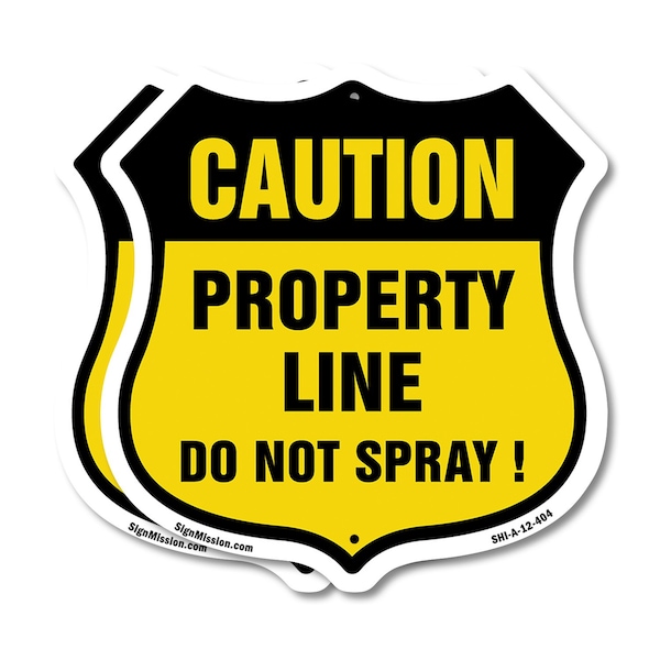Signmission No Spray Shield Sign Caution Property Li, 12 inch X 12 inch, Aluminum Metal Sign, 2PK SHI-A-2PACK-12-404 - main