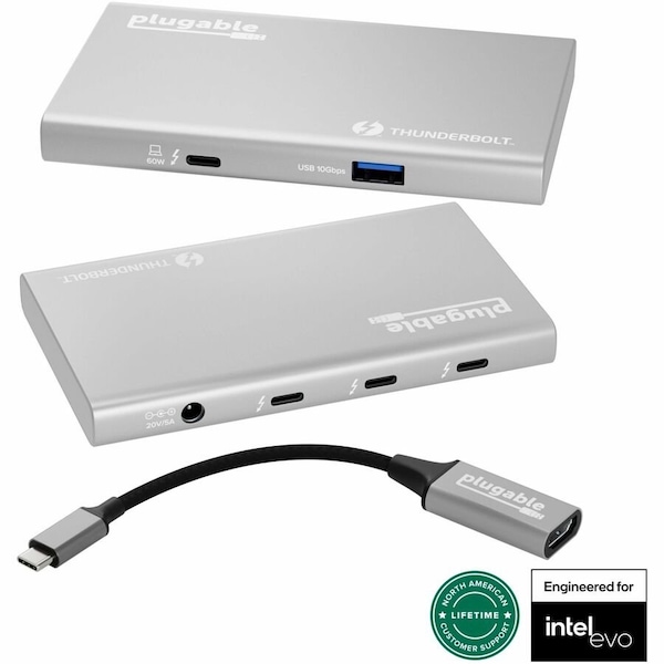 Plugable Technologies PLUGABLE USB4 HUB, 5-IN-1 THUNDERBOLT 4 HUB WITH 60W CHARGING, INCLUDES 1X USB-C USB4-HUB3A - main