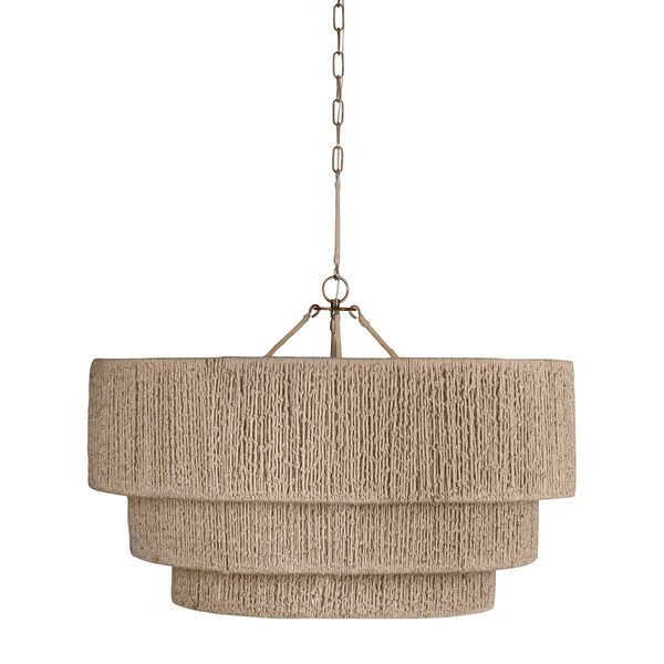 Troy Lighting Reza 1 Light Chandelier, Patina Brass, 34 In x 33.25 In F5934-PBR - main
