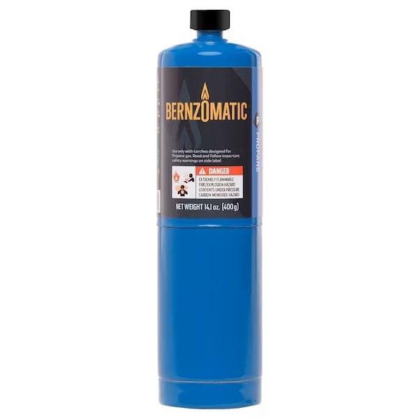 Bernzomatic Propane Hand Torch Cylinder, 14.1 oz, CGA 600 Connection, TX9 333670 - main