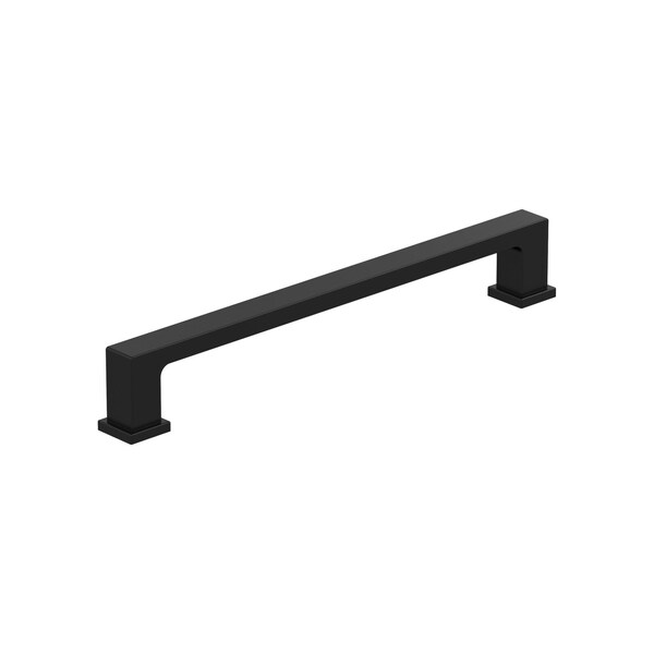 Amerock Bridgeport 6-5/16 inch (160mm) Center-to-Center Matte Black Cabinet Pull, 25PK 25VMP37033MB - main
