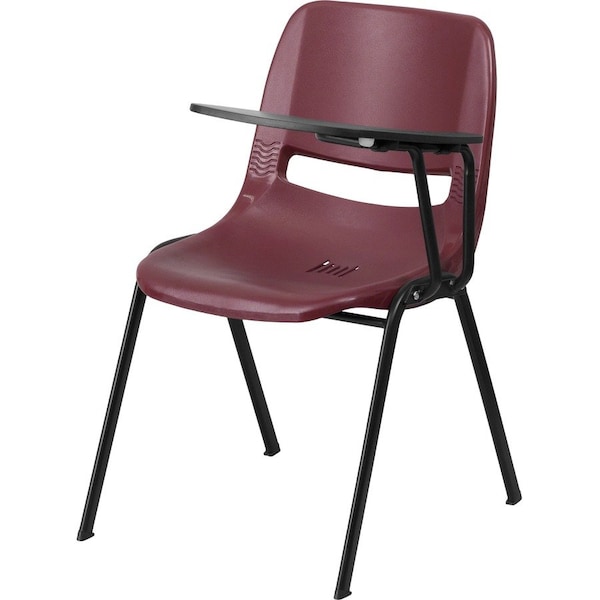 Flash Furniture Tablet Arm Chair, Left Hand Flip-Up, Burg, 21" W, 25.5" L, 32" H, Burgundy RUT-EO1-BY-LTAB-GG - main