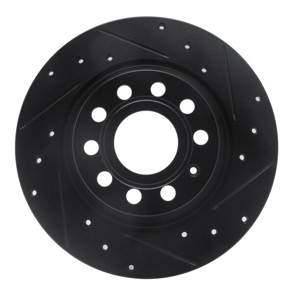 Dynamic Friction Co DFC Brake Rotor - Drilled and Slotted - Black 633-74055R - main