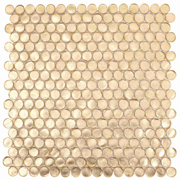 Apollo Tile Gold 12.2 in x 12.2 in Glass Glossy Floor and Wall Mosaic Tile 10.34 sqft/case, 10PK APLAPN8805A - main
