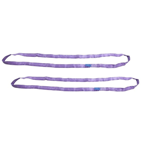 Mytee Products Endless Round Sling 4ft Purple 2600# VLL Crane Rigging Hoist Wrecker Recovery, 2PK RSL-4-2600x2 - main