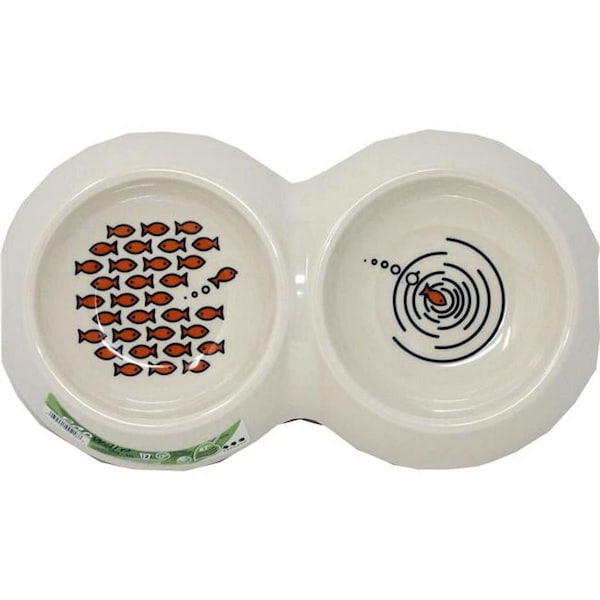 Daretocare 16 oz Ecoware Double Cat Dish, Assorted Color - Small DA2526964 - main