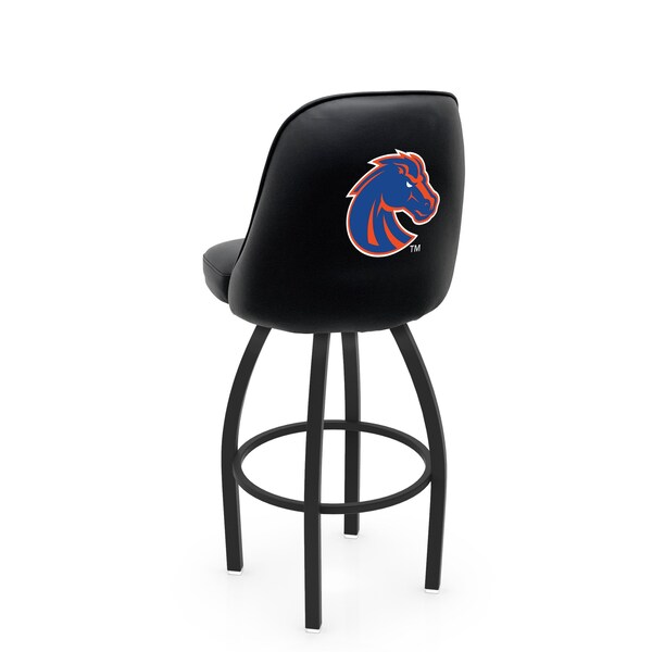 Holland Bar Stool Co Logo Grizzly Boise State 36 in. Swivel Bar Stool with Black Wrinkle Finish L048 - main
