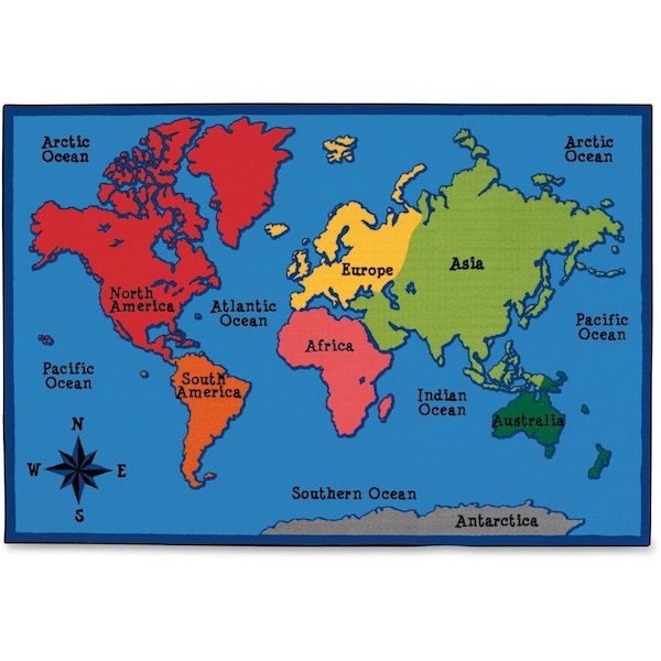 Carpets For Kids 96.86 Kids Value Rug - World Map 96.86 - main